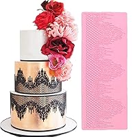 Novelty Giant jewels edible Lace mat Silicone imprint Mold Sugarcraft Wedding Cake Decorating Tools Impression Gumpaste Tool Kitchen chocolate Sugar Baking Mould Cookie chandelilac