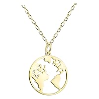 SOFIA MILANI - Women's necklace 925 silver - globe world map pendant
