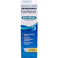 Eye Wash by Bausch & Lomb, Eye Relief Solution That Cleans, Refreshes, and Soothes, 4 Fl Oz