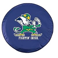 Notre Dame Fighting Irish Navy Leprechaun Fitted Car Tire Cover (27