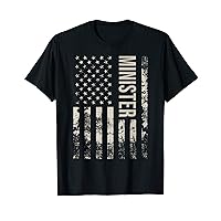 Vintage US American Flag Minister T-Shirt