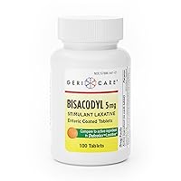 Gericare Pharmaceuticals Bisacodyl 5mg, Stimulant Laxities, Enteric Coated Tablets