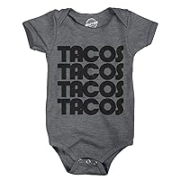 Crazy Dog T-Shirts Creeper Tacos Tacos Tacos Funny Mexican Bodysuit For Newborn Baby