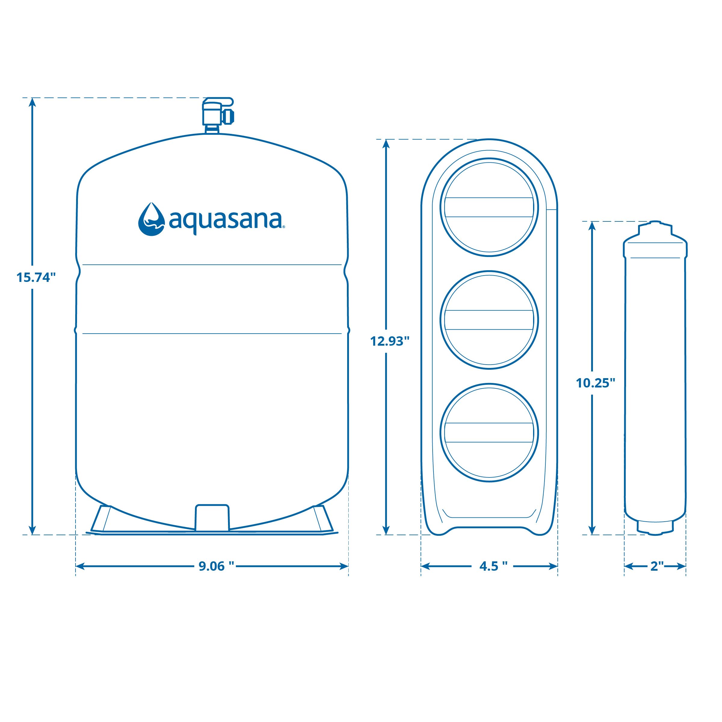 Aquasana SmartFlow™ Reverse Osmosis Water Filter System - High-Efficiency Under Sink RO Removes up to 99.99% of 90 Contaminants, Including Fluoride, Arsenic, Chlorine, and Lead - Brushed Nickel Faucet