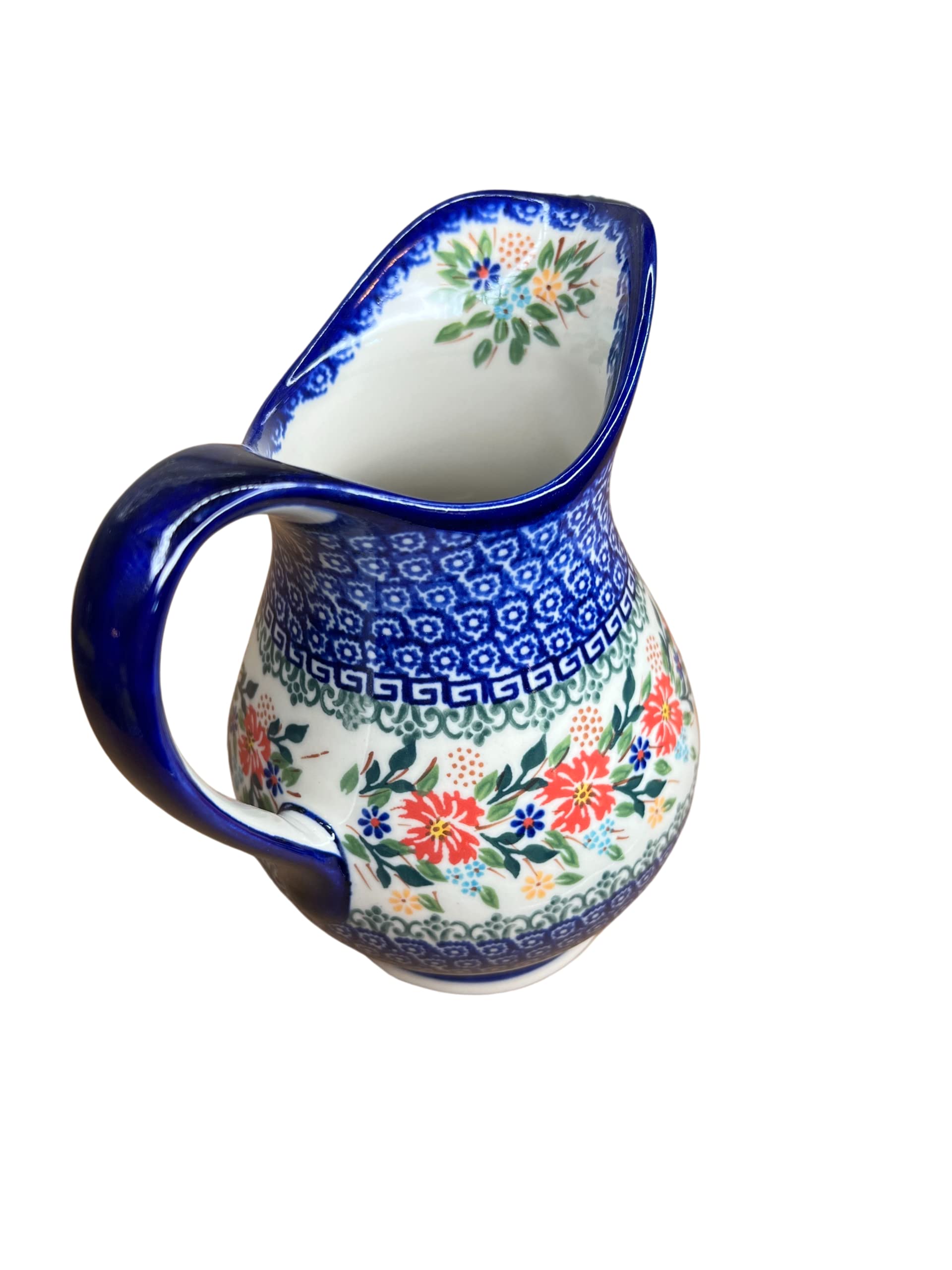 Polish Pottery 1 liter Water Pitcher- Ceramika Kalich Cornflower