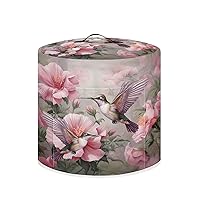 Hummingbird Flower Pressure Cooker Cover for Women Insulated Rice Cooker Cover with Easy to Clean Lining Stain Resistant Dust Cover with Pockets for Instant Pot 6 Quart Appliance Cover