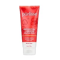 purlisse Coconut Oil Coffee + Hibiscus Body Butter: Cruelty-free & clean, Paraben & Sulfate-free, Nourishes & deeply moisturizes, Hibiscus soothes sensitive skin | 6oz