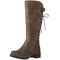 GLOBALWIN Women's Lace Up Back Knee High Fashion Boots