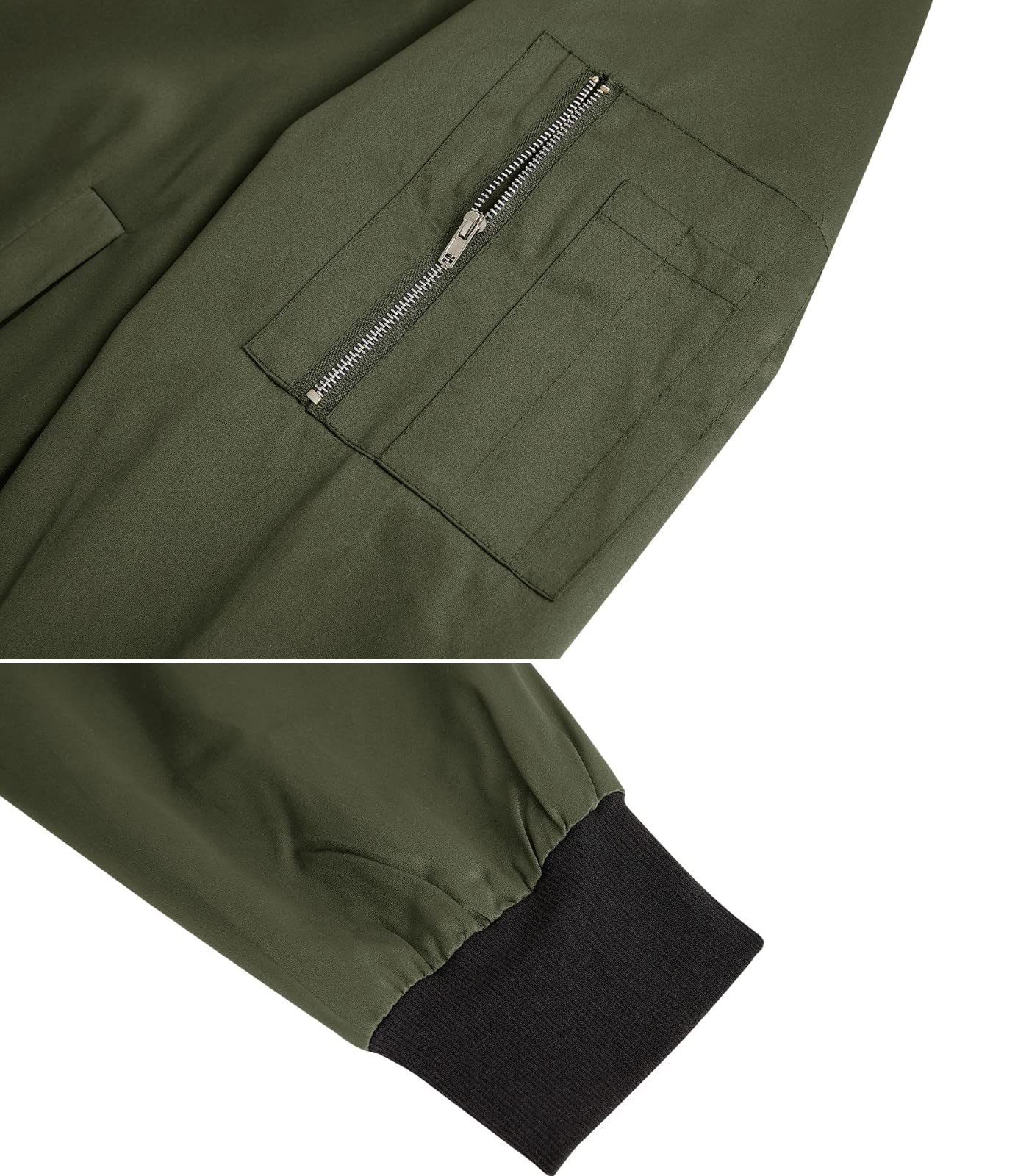 Buy Enjoybuy Men Bomber Jacket Casual Zip Up Lightweight Varsity Slim Fit  Windbreaker Softshell Fall Sportswear Jackets Coat, 01-black, Large at