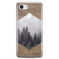 TPU Case Compatible for Google Pixel 8 Pro 7a 6a 5a XL 4a 5G 2 XL 3 XL 3a 4 Pattern Forest Soft Girl Flexible Silicone Slim fit Clear Fog Wood Design Geometric Cute Print Phone Women Nature