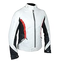 F&H Kid's White Gaming Soldier Genuine Leather Jacket