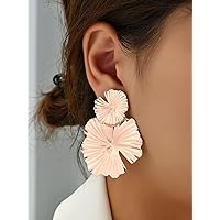 Earrings for Women- Flower Design Earrings Birthday Valentine's Day (Color : Rose Gold)