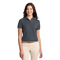 Port Authority Ladies Silk Touch Polo. L500 Steel Grey