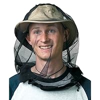 Permethrin-Treated Mosquito Head Net Mesh Face Cover for Insects and Bugs