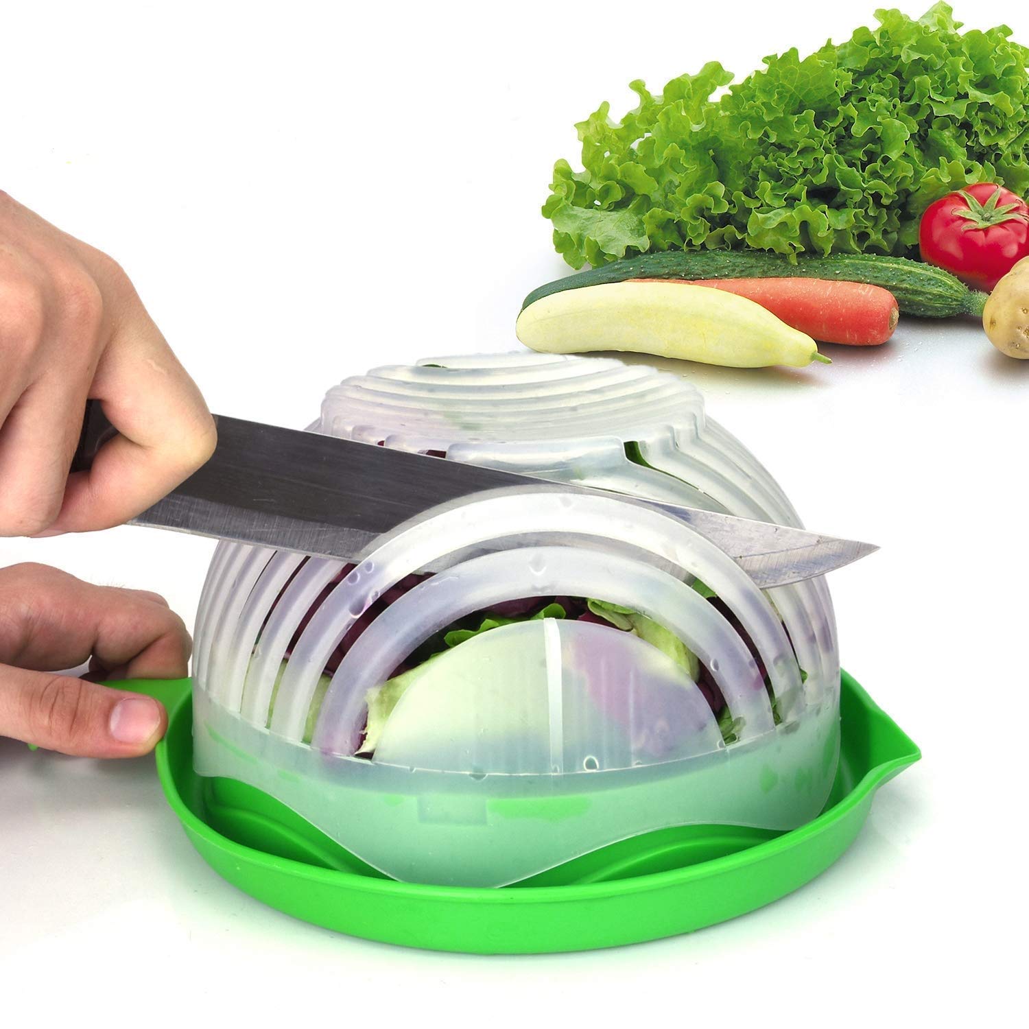Salad Cutter Bowl 60 Seconds Salad Maker by WEBSUN Easy Fruit Vegetable Cutter Bowl Fast Fresh Salad Slicer Salad Chopper