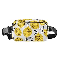 Lemons Belt Bag for Women Men Water Proof Hip Bum Bag with Adjustable Shoulder Tear Resistant Fashion Waist Packs for Outdoor Sports