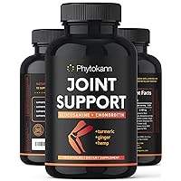 Phytokann Joint Supplement with Glucosamine Chondroitin Joint Support with Turmeric, Boswellia & Ginger — Joint Health Supplement for Joint Discomfort, Knee Support - 90 Capsules