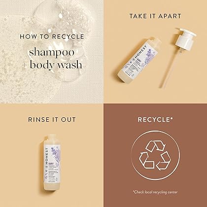 The Honest Company 2-in-1 Cleansing Shampoo + Body Wash | Gentle for Baby | Naturally Derived, Tear-free, Hypoallergenic | Lavender Calm, 10 fl oz