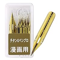 Zebra Comic Pen Nib- Type Professional - G Model - Titanium - Pack of 10 (PG-7B-C-K)
