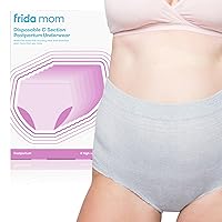 Frida Mom Postpartum Disposable Underwear, 100% Cotton, Microfiber, High Waist C-Section Underwear (8ct)