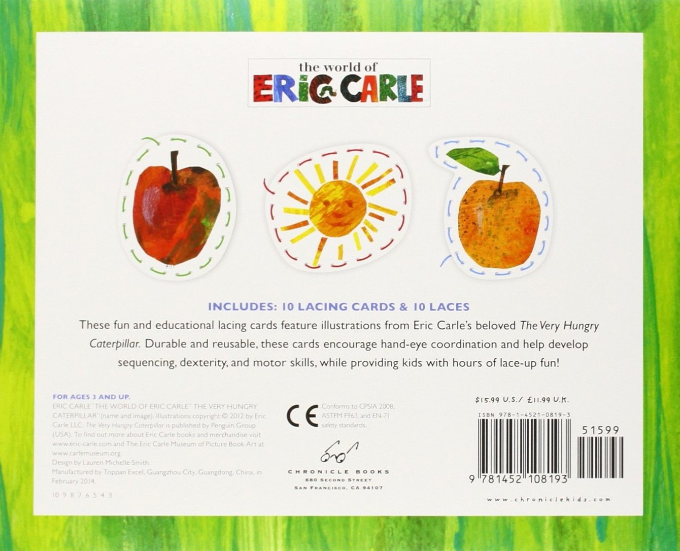 The World of Eric Carle(TM) The Very Hungry Caterpillar(TM) Lacing Cards: (Occupational Therapy Toys, Lacing Cards for Toddlers, Fine Motor Skills Toys, Lacing Cards for Kids)