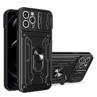 GeRRiT- Magnetic Case for iPhone 15 Pro Max/15 Plus/15 Pro/15, Wallet Case with Card Holder(Black,15 6.1'')