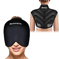 Chenove Neck and Shoulder Reusable Ice Pack Upper Back Pain Relief + Migraine Ice Head Wrap