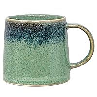 Large Ceramic Coffee Mugs, 20 oz Handmade Pottery Mug, Big Tea Cups with Handle for Office and Home, Dishwasher and Microwave Safe (Crystal Green)