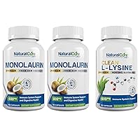Bundle: Monolaurin 600mg 2 Pack + Clean L-Lysine