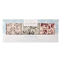 Fringe Studio Bath Bomb Set, Pressed Floral Bright Wild Bloom Bar, 3 Pack, Alchemy Collection (326102)