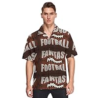 ALAZA Mens Fantasy Football Quick Dry Hawaiian Shirt