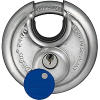 ABUS 24IB/70 Discus Padlock with Stainless Steel Shackle, Keyed Different