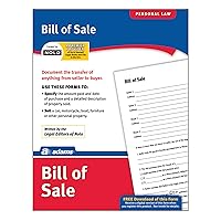 Adams Bill of Sale, Forms and Instructions (LF135)