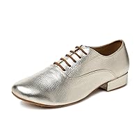 Minishion GL208 Men's Solid Leather Latin Ballroom Professional Social Dance Shoes