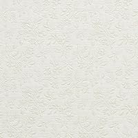 A074 Beige and Off White Leaves and Branches Upholstery Fabric by The Yard