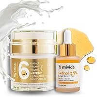All In One Retinol Cream for Face & Neck, Anti-Wrinkle Collagen Cream Firming 2.5% Retinol Serum For Face | Organic Anti-Aging Formula with Hyaluronic Acid, Vitamin C, Vitamin E