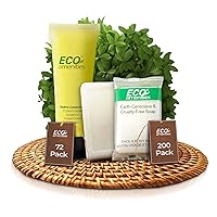 ECO amenities (Bundle - Travel Size Bar Soap(200pack) - Mini Soap Bars, Hotel Soap Bars, Travel Size Toiletries and 30ml Travel Size 2 in 1 Shampoo & Conditioner with Green Tea Scent(72 pack)