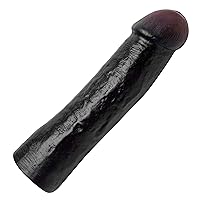 Lebrawn Extra Large Penis Extender Sleeve, Black (ad601)