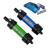 Sawyer Products SP2101 MINI Water Filtration System, 2-Pack, Blue and Green