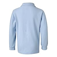 Unisex Long Sleeve Pique Knit Shirt By French Toast (Size 6, Blue)