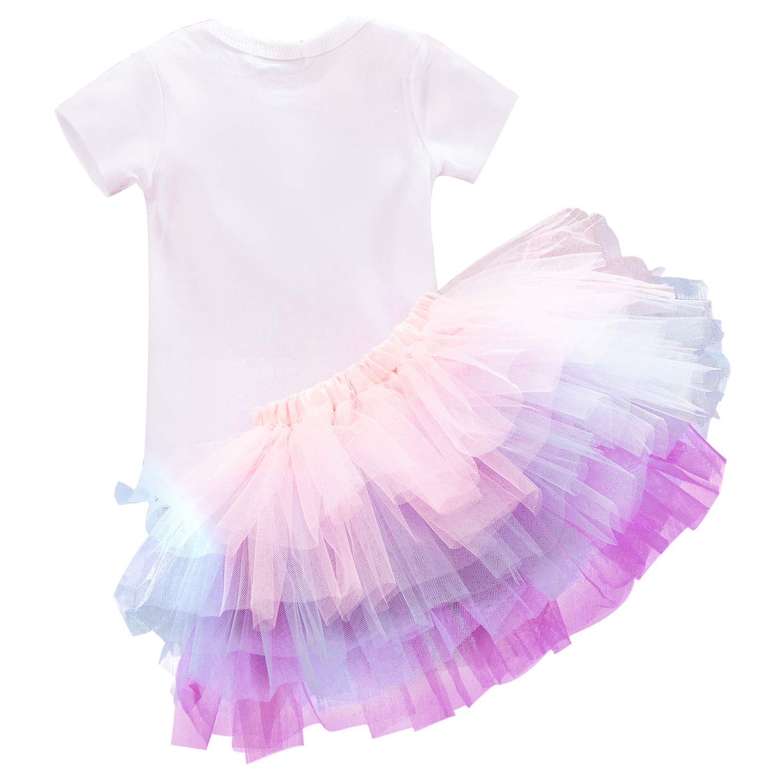 NNJXD Baby Girl Tutu Skirt Sets 1 Year Birthday Party Clothes
