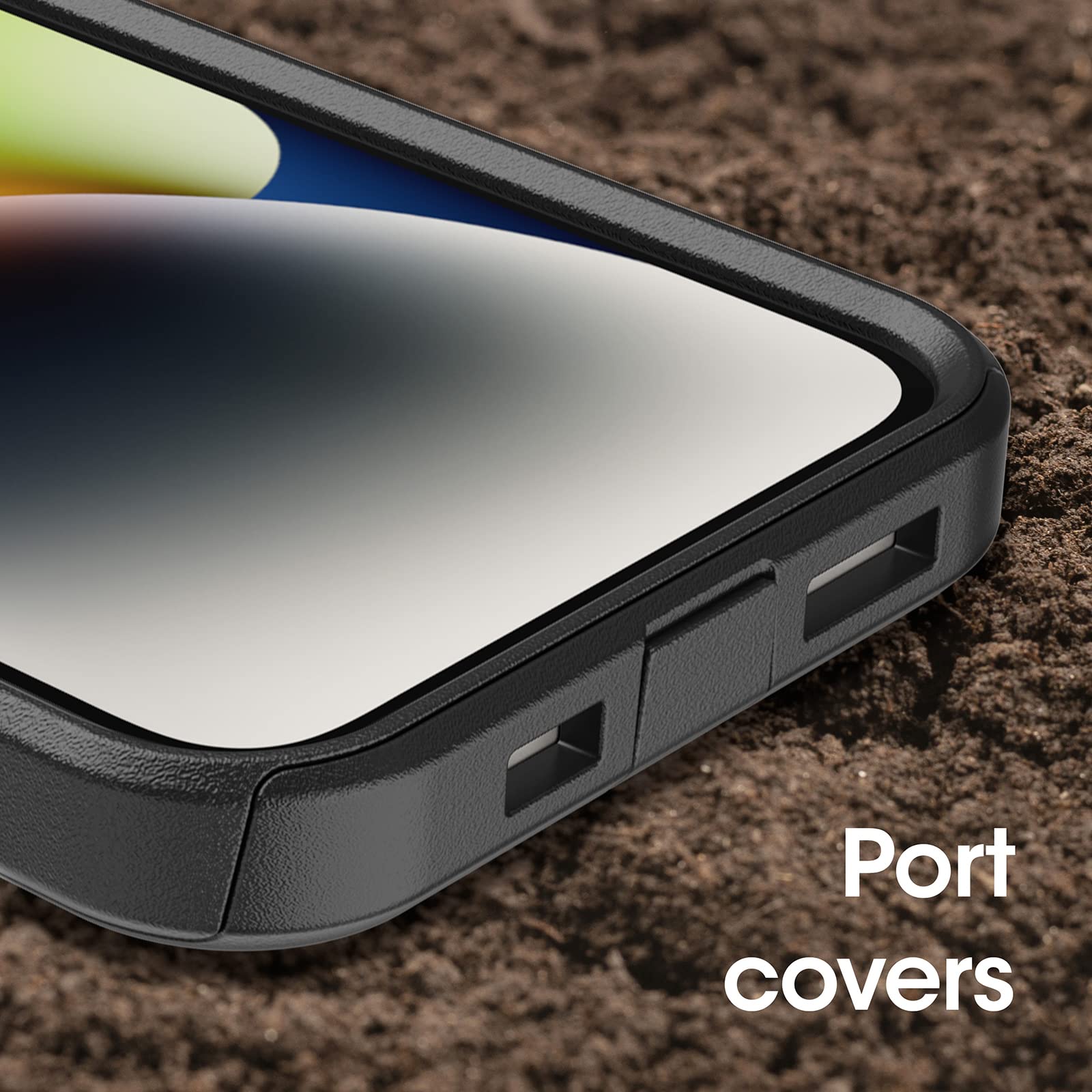 OtterBox iPhone 14 & iPhone 13 Commuter Series Case - BLACK , slim & tough, pocket-friendly, with port protection