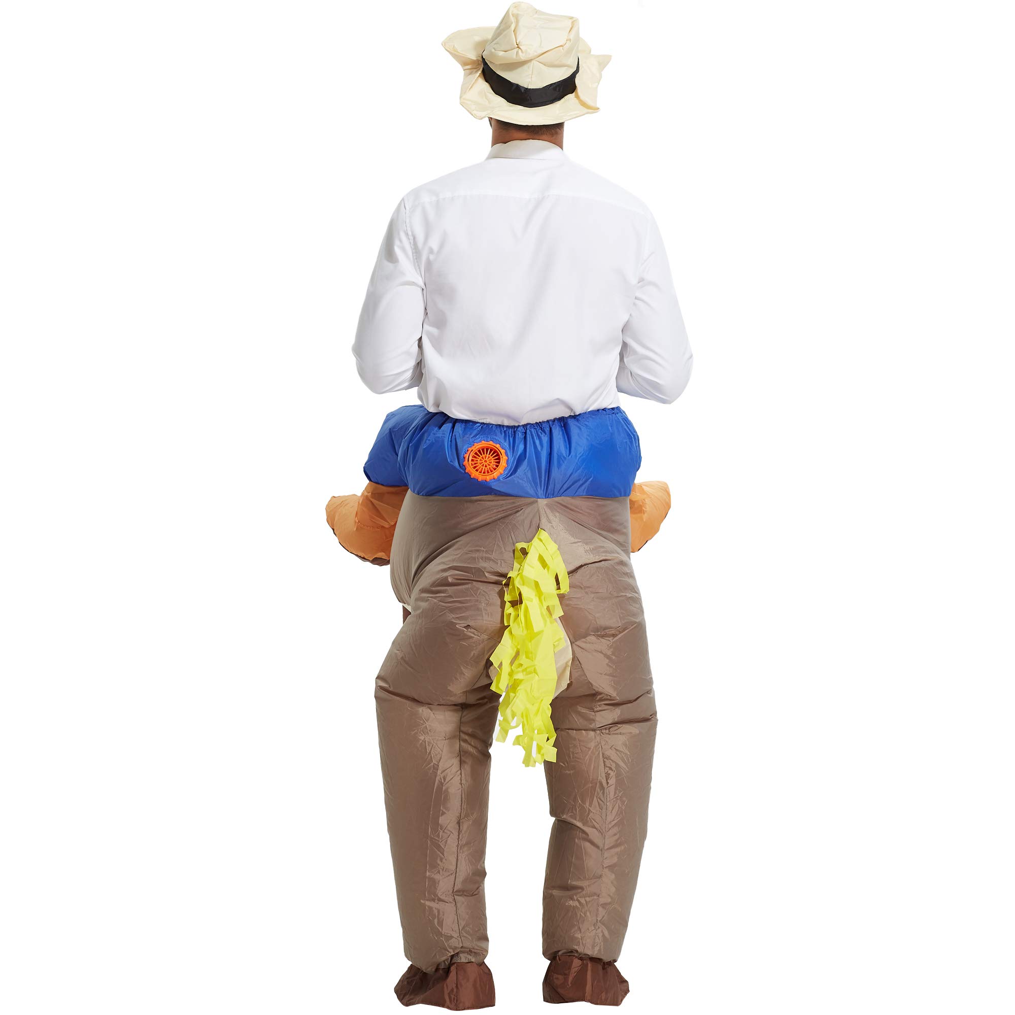 TOLOCO Inflatable Costume Adults, Cowboy Costume, Inflatable Horse Costume for Boy, Kid Blow up Costume Halloween