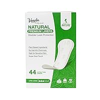 Veeda Daily Natural Premium Incontinence and Postpartum Feminine Panty Liners for Women, Unscented, Ultra Thin Pantiliners, Lite Long Absorbency, Long Length, 16 Count