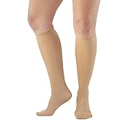 AW Style 211 Microfiber Opaque 20-30 Closed Toe Knee Highs Sand Large