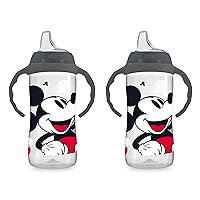 NUK Mickey Mouse Large Learner Cup 10oz 2pk – BPA Free, Spill Proof Sippy Cup