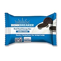 Bonk Breaker Real Food Energy Bar Gluten-Free, 7g Protein, Cookies and Cream Flavor, 62g Bar (12 Pack)