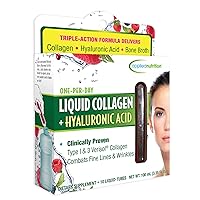 Liquid Collagen + Hyaluronic Acid (10 Count of 0.36 Fl Oz Tubes), 3.35 Fl Oz
