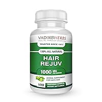 Hair Rejuv by Vadik Herbs | Great for hair loss, balding, hair thinning | Herbal treatment for thicker hair | 100 vegicaps | Trusted since 1971