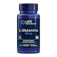 Creatine Capsules 120 Count & L-Glutamine 500mg 100 Capsules Bundle for Muscle Health